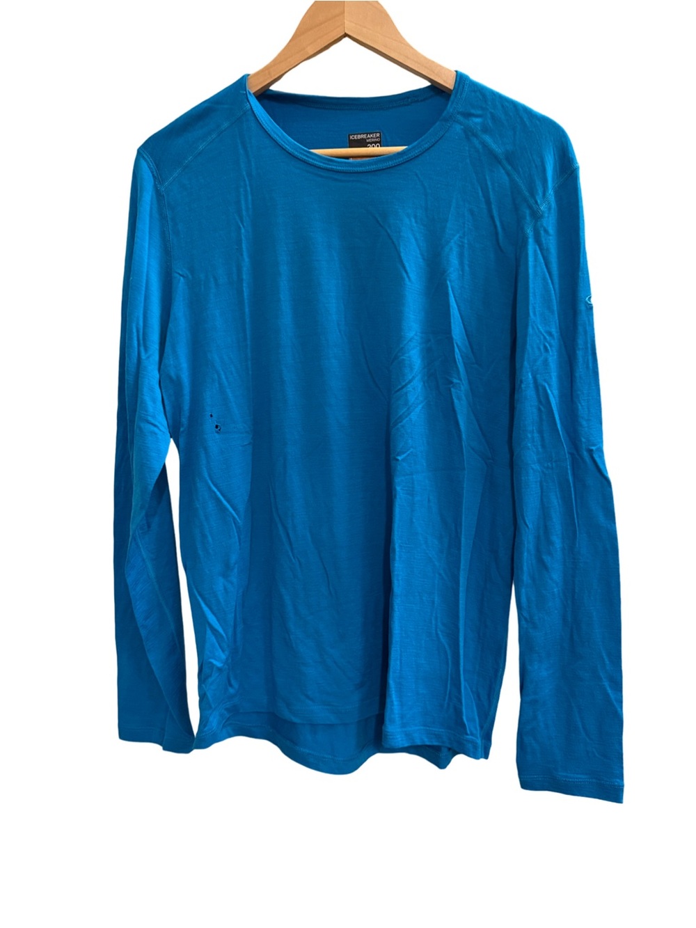 Icebreaker Men’s Merino 200 Long Sleeve Base Layer Shirt Blue Size Large